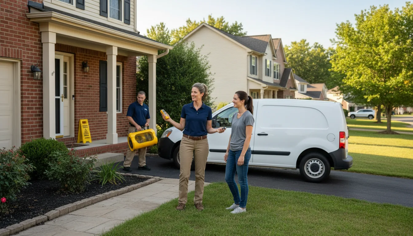 Residential water damage restoration in Timberlake, NC